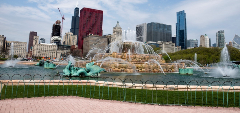 millennium park fountain is great for showering